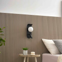 Aplique negro con luz de lectura focalizada dormitorio - Matalia