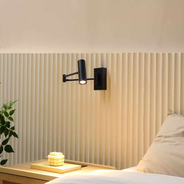 Aplique de pared negro LED diseño moderno - Rimio