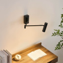 Aplique LED negro perfecto para rincón de lectura - Rimio