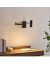 Aplique negro LED con luz de lectura orientable y función táctil - Rimio
