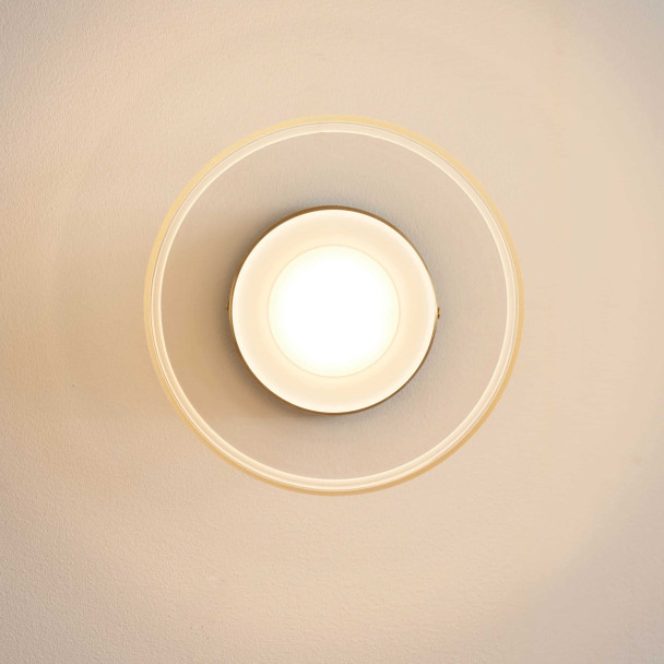 Luminaria de latón y vidrio 20 cm interior elegante - Valdo