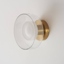 Iluminación de latón con vidrio transparente decorativa - Valdo