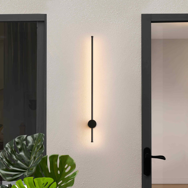 Aplique LED negra iluminación indirecta elegante - Nikolai