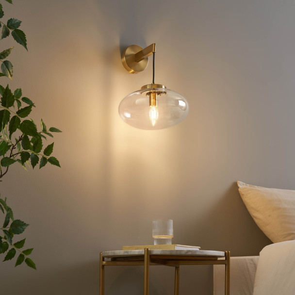 Aplique de pared dorado elegante para salón - Milenzo