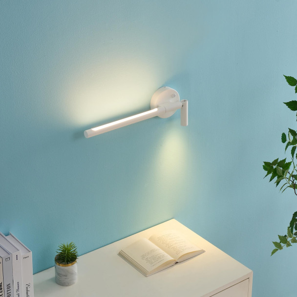 Aplique blanco perfecto para dormitorio o salón - Noxea