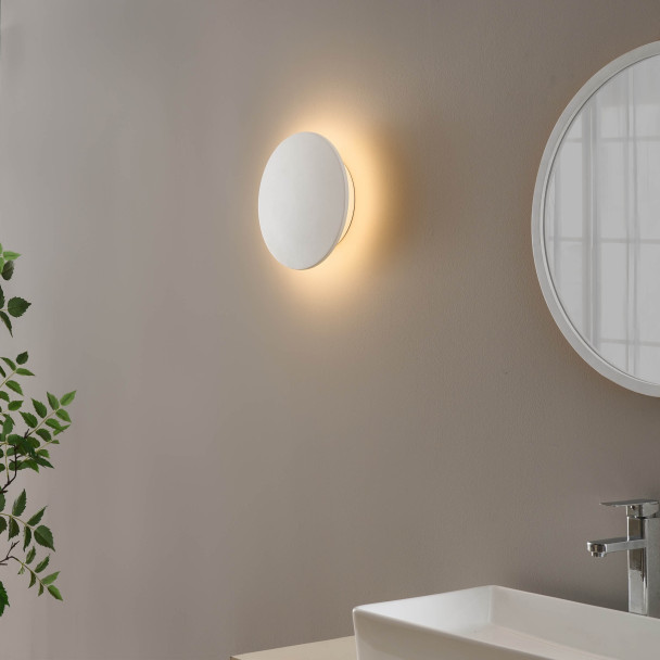 Aplique redondo blanco elegancia minimalista - Lunar