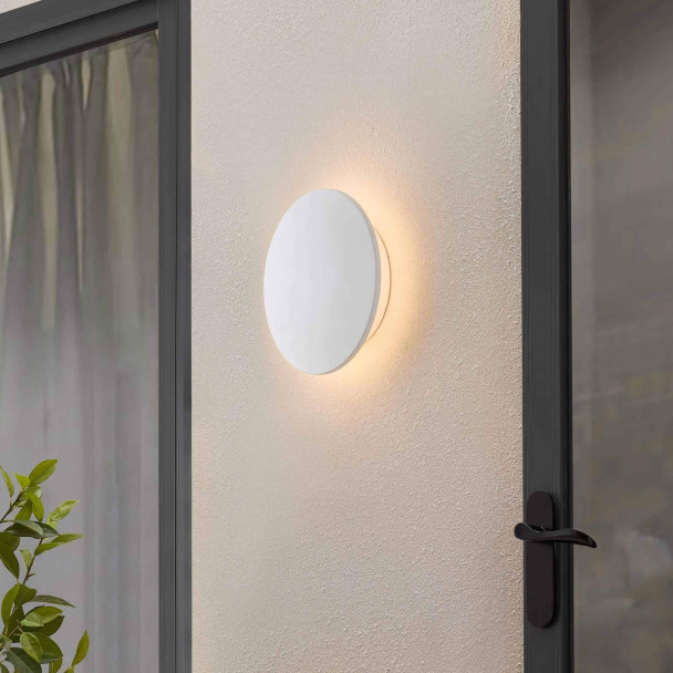 Aplique mural blanco simple y moderno - Lunar