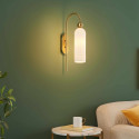 Aplique de pared con vidrio blanco - Leonora