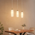Lámpara colgante opal estriada estilo chic - Leonora