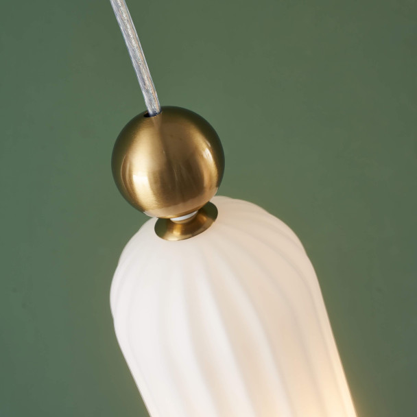 Iluminación colgante opal ambiente suave - Leonora
