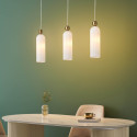 Luminaria opal estriada interior moderno - Leonora