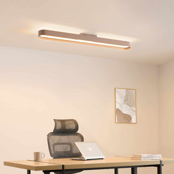 Iluminación lineal beige LED regulable 115 cm -...
