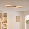 Iluminación lineal beige LED regulable 115 cm - Oswin