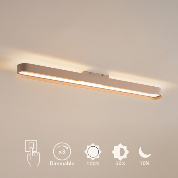 Iluminación lineal beige LED regulable 115 cm -...