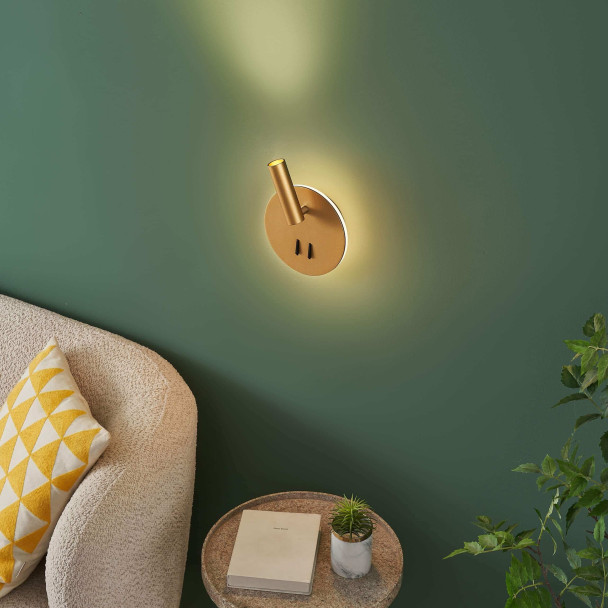 Luz de lectura moderna doble LED con...