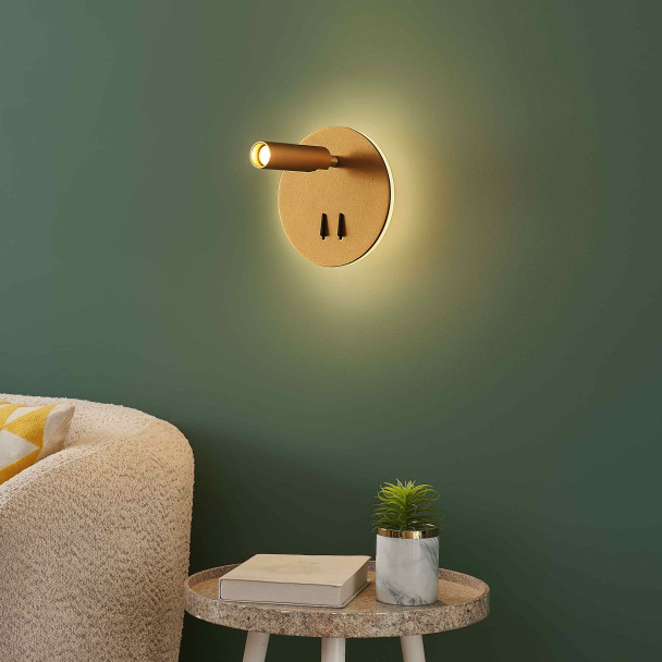 Luz de lectura moderna doble LED con...