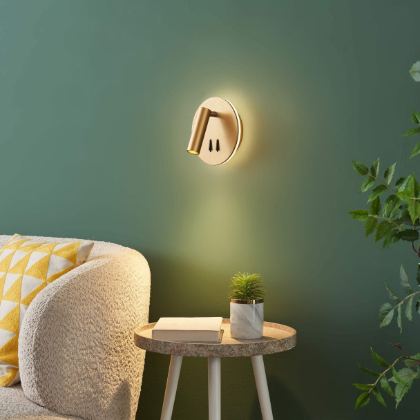 Luz de lectura moderna doble LED con...