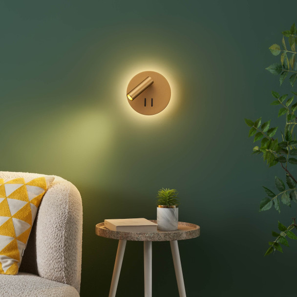 Luz de lectura moderna doble LED con...
