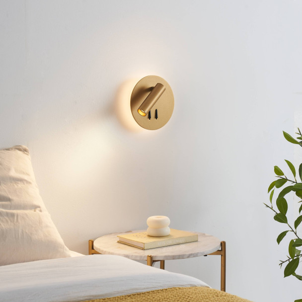 Luz de lectura moderna doble LED con...