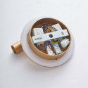 Luz de lectura moderna doble LED con interruptor dorado - Bilbao