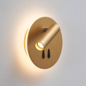 Luz de lectura moderna doble LED con interruptor dorado - Bilbao
