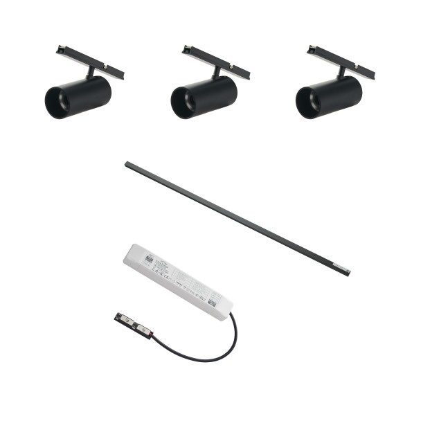 Rail magnético negro 100 cm - Lyne