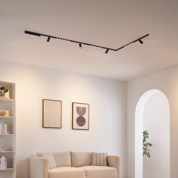 Plafón rail negro - Lyne