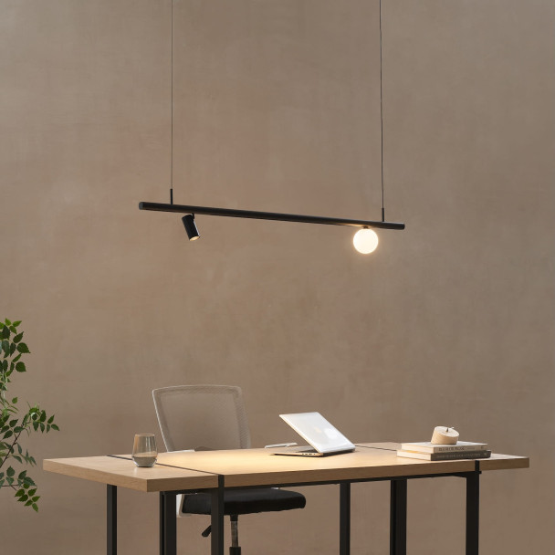 Rail suspendido negro led diseño - Lyne