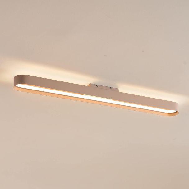 Iluminación lineal beige LED regulable 115 cm - Oswin