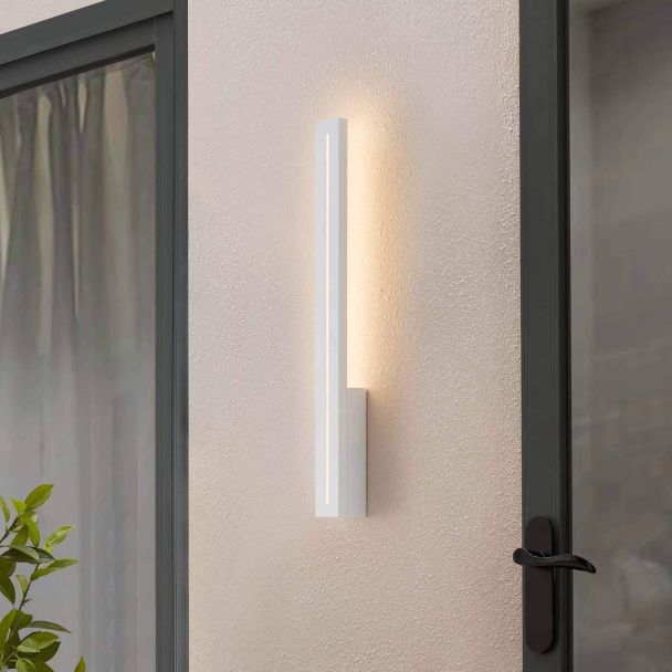Aplique LED blanco rectangular con iluminación indirecta IP54 - Noméris