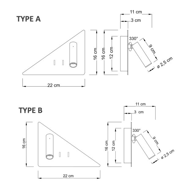 Lote de dos apliques LED | Elaris