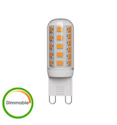 Bombilla LED G9 de 3W regulable - blanco cálido