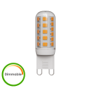 Bombilla LED G9 de 3W regulable - blanco cálido