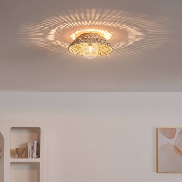 Aplique o plafón moderno de ratán con reflejos decorativos - Serelina