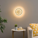 Aplique dorado con iluminación LED y disco transparente - Alma
