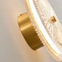 Aplique dorado con iluminación LED y disco transparente - Alma