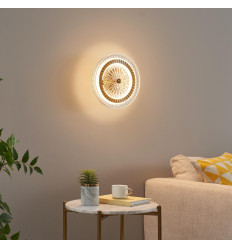 Aplique dorado con iluminación LED y disco transparente -...