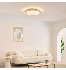Plafón redondo beige estriado regulable LED de 50 cm -... 2