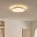 Plafón redondo beige estriado regulable LED de 50 cm - Facciotto