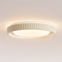 Plafón redondo beige estriado regulable LED de 50 cm - Facciotto