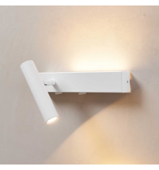 Aplique blanco de cabecero con luz de lectura izquierda -...