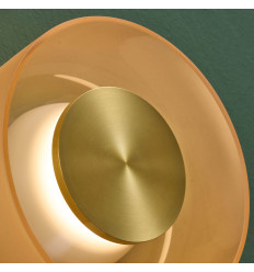 Luminaria de pared contemporánea vidrio ámbar LED 6W - Inaya 2