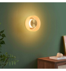 Luminaria de pared contemporánea vidrio ámbar LED 6W - Inaya