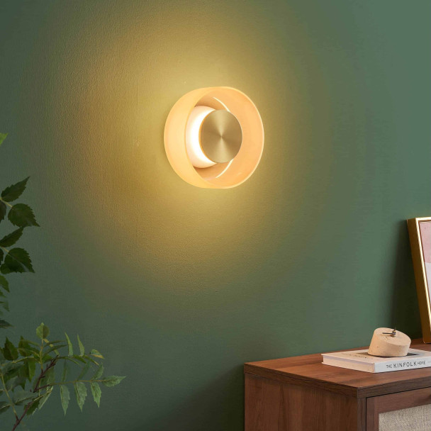 Luminaria de pared contemporánea vidrio ámbar...