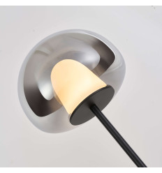 Lámpara de pie de vidrio ahumado con LED de 145 cm - Esteban 2