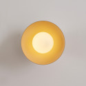 Aplique o foco de metal topo y vidrio blanco de 20 cm - Senka
