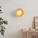 Aplique o foco de metal topo y vidrio blanco de 20 cm - Senka
