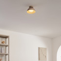 Aplique o foco de metal topo y vidrio blanco de 20 cm - Senka