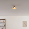 Aplique o foco de metal topo y vidrio blanco de 20 cm - Senka