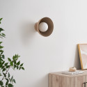 Aplique o foco de metal topo y vidrio blanco de 20 cm - Senka